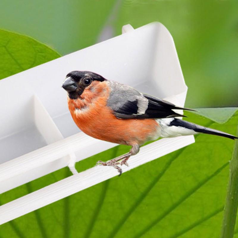 Haustier Papagei Vogelkäfig Hängen Dicke Lebensmittel Container Feeder Waterer Weiß Vogel Feeder