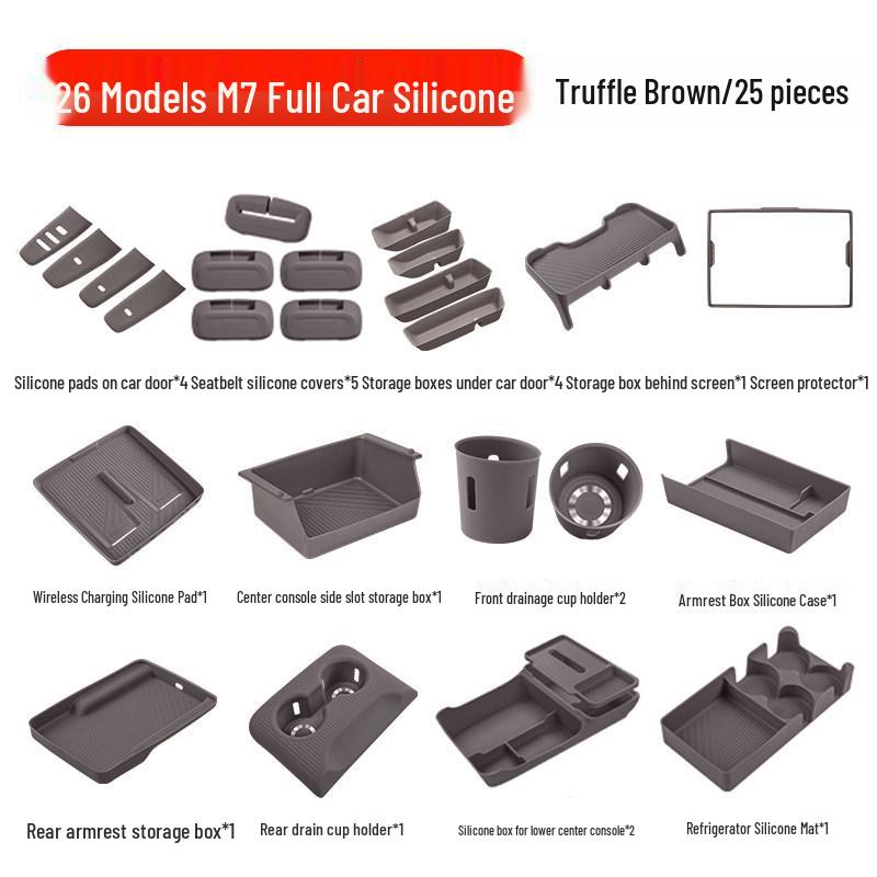 Essential Silicone Mat Set for AITO M7, M8, M9 Interior Decoration - Fits 26 Models