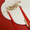 A New Chinese-Style Elegant and Easy Horse-Face Skirt Hair Accessory with A Ribbon for Women