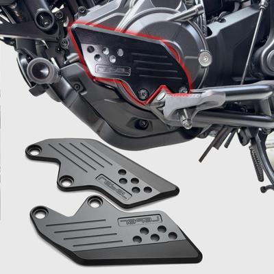 Midimttop Rebel 1100 Foot Peg Heel Plate Guard Protector, Footpeg Step Hold Plate for Honda Rebel CMX 1100/Rebel 1100T (2021-2025) (Black)