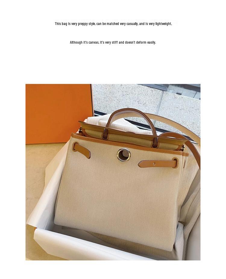 Color Block Kelly Bag: Handmade Waxed Thread, Genuine Leather, Stitched Cowhide Canvas, Shoulder & Crossbody Handbag.