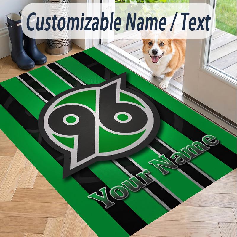 Custom Text Printed Rug Hannover 96 Non Slip Floor Carpet For Home Room Decor