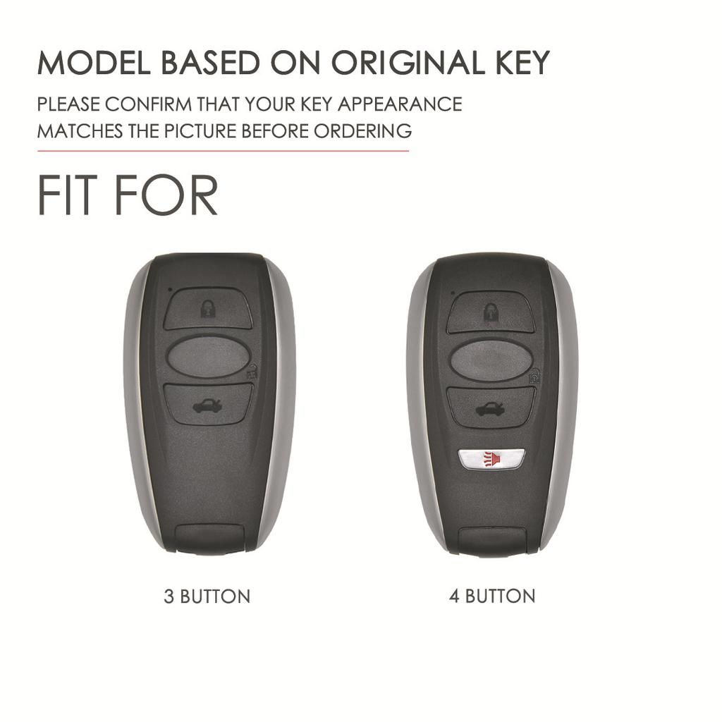 Leather Car Key Cover Keychain Holder Case Protector for Subaru Legacy Impreza Forester Xv Trezia BRZ Wrx Levorg Outback Remote