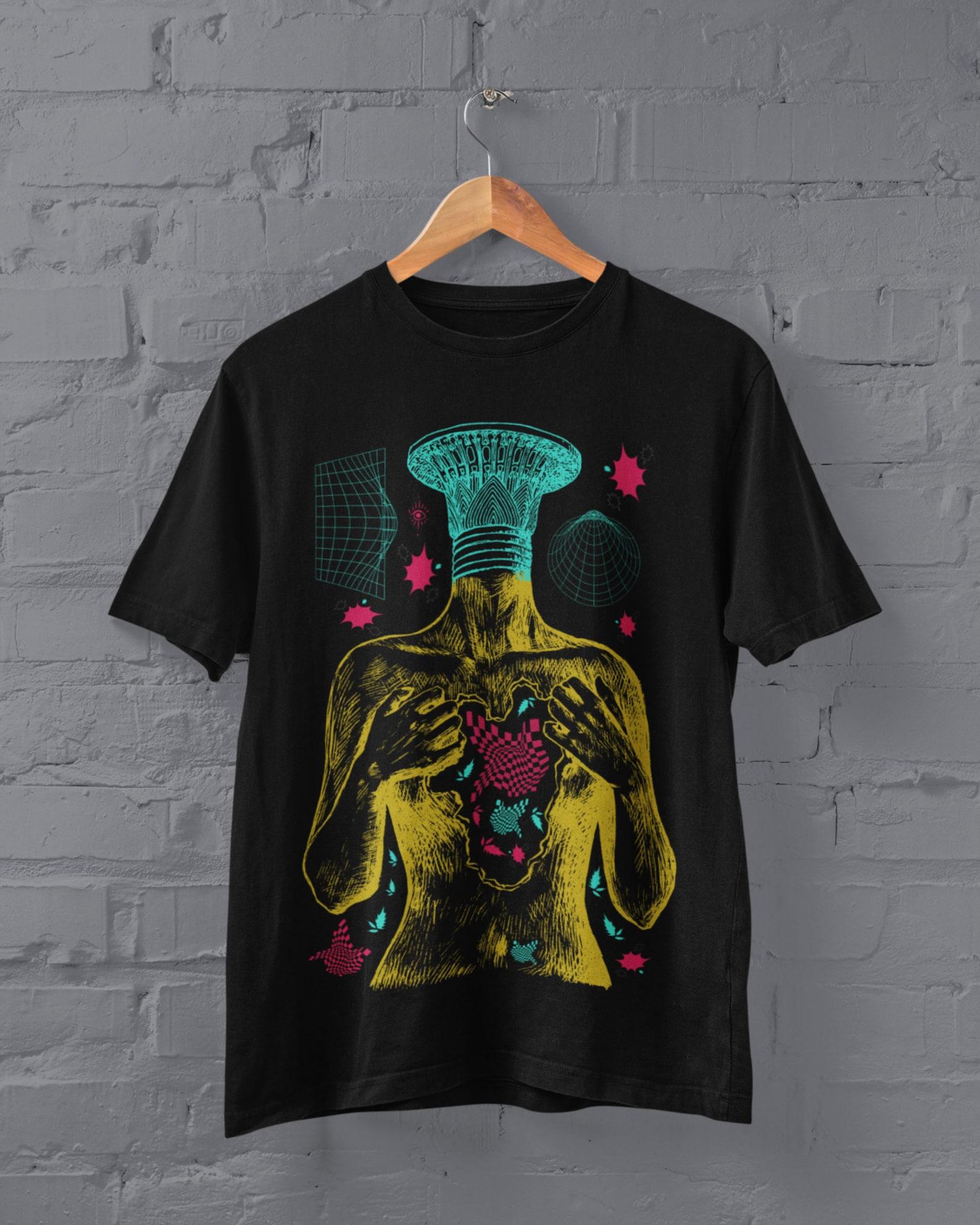 Neon Goth Shirt, Cyberpunk Clothing, Harajuku Streewear, Japanese Aesthetic Clothing, Alternative Clothing, Grunge Clothing, Pastel Goth Top 4XL