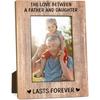 The Love Between A Father and Daughter Picture Frame, 4x6 Wood Photo Frame Gifts for Father, Picture Photo Frames for Desk Decor, Dad Day Gifts Idea