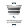 Foldable Household Storage Bucket with Handle - Large Capacity, Portable for Outdoor Camping, Car Use, or Laundry.