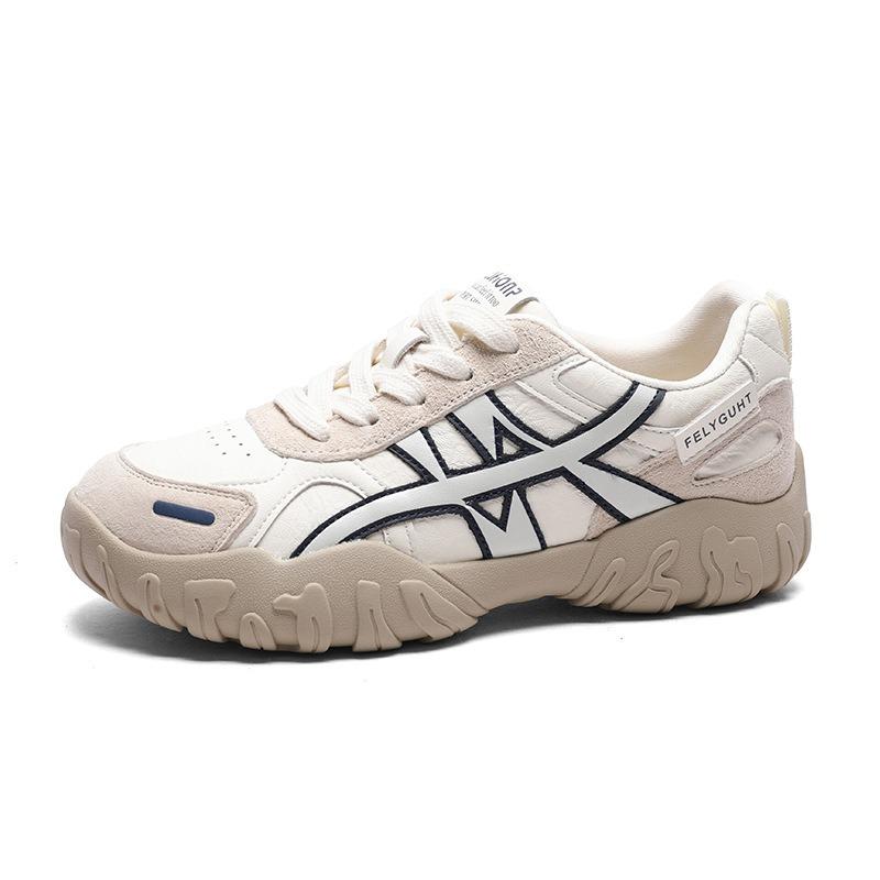 Casual sports shoes women's autumn new thick-soled heightening outdoor mountaineering lightweight breathable little white shoes