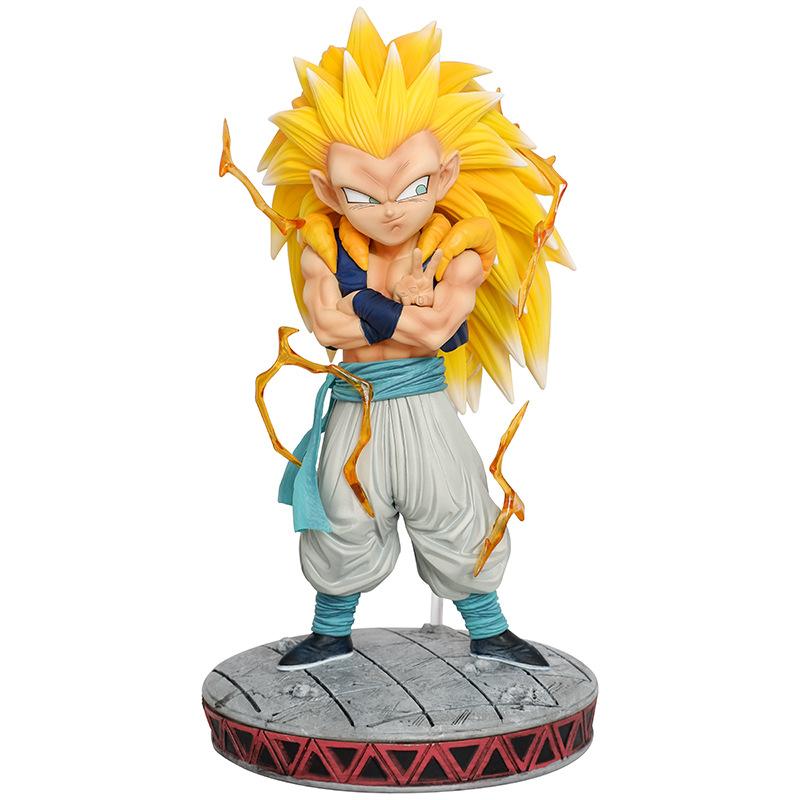 Anime Dragon Ball Z Super Saiyan 3 Gotenks PVC Action Figure Battle Statue Collection Model Kids Toys Doll Gifts 24.5cm