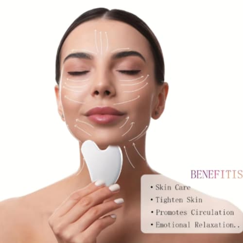 YOSHICA Gua Sha Lift-Up Massager, High-Purity Terahertz, for Face, Body, and Scalp Massage, Skin Care, Home Beauty Treatment, Acupressure Effect, Full