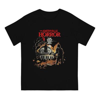 Tričko The Amityville Horror Pánské Strašidelný Horor Volnočasové Bavlněné Tričko Kulatý Výstřih Krátký Rukáv Trička 6XL Topy