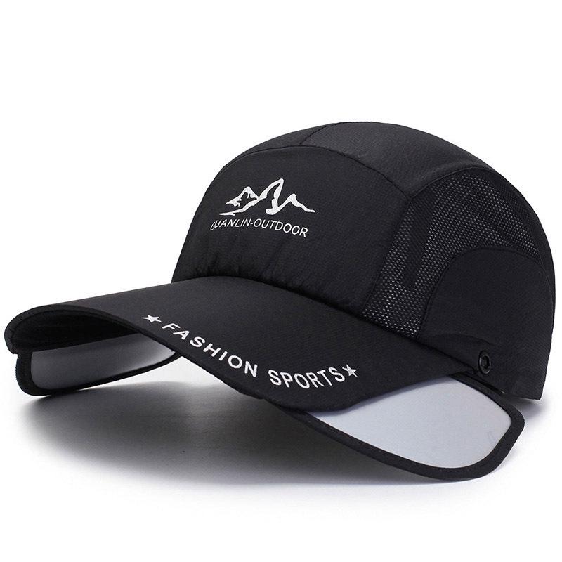 Detachable Neck Protector Sunscreen Baseball Cap with Telescopic Brim for Men & Women