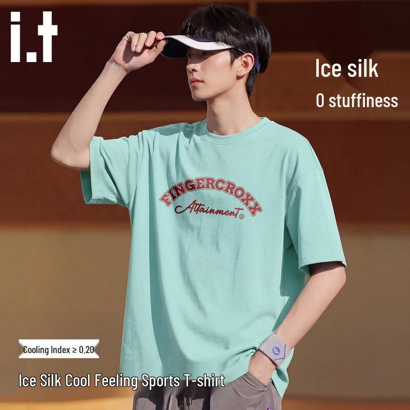 Fingercroxx Men s Ice Silk Retro Casual T-Shirt XL