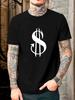 Unisexs Tee Devil Horn Dollar Sign Minimal Graphic Print Cotton Short Sleeve Male Casual Streetwear Outdoor Daily Basic Fashion Top