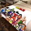 1 buc. Pătură din flanelă cu imprimeu Son Goku, Calitate înaltă, Pentru toate anotimpurile, Decor pentru casă, Căldură și confort, Perfectă pentru cadouri de Crăciun