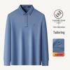 MONTAGUT Men's 10A Antibacterial Silk Blend Long-Sleeve Polo