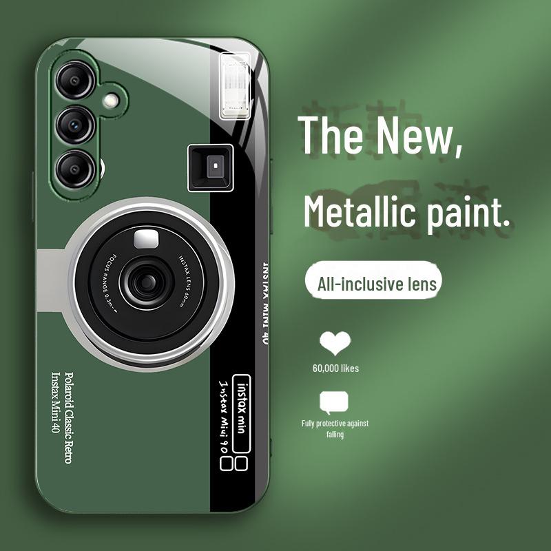 Samsung A32, A52S, A54, S21FE Metall-Liquid-Glass-Hülle mit komplettem Anti-Fall-Design für Schutz und Kreativität.