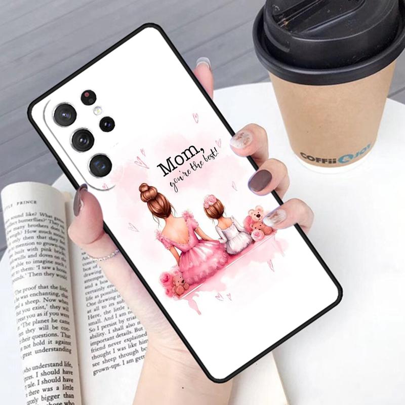 Familie Mom Girl Women Phone Case Cover For Samsung Galaxy S24 S25 Ultra S21 S22 Ultra S10E Note 10 Plus Note 20 FE S23