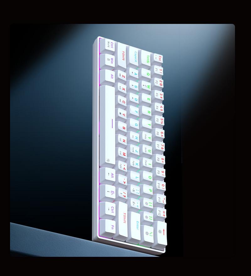 Key Sheng G61 Wired Mechanical Keyboard, 61-Key, Blue Switch, LED Colorful Backlight, Type-C, Gaming.