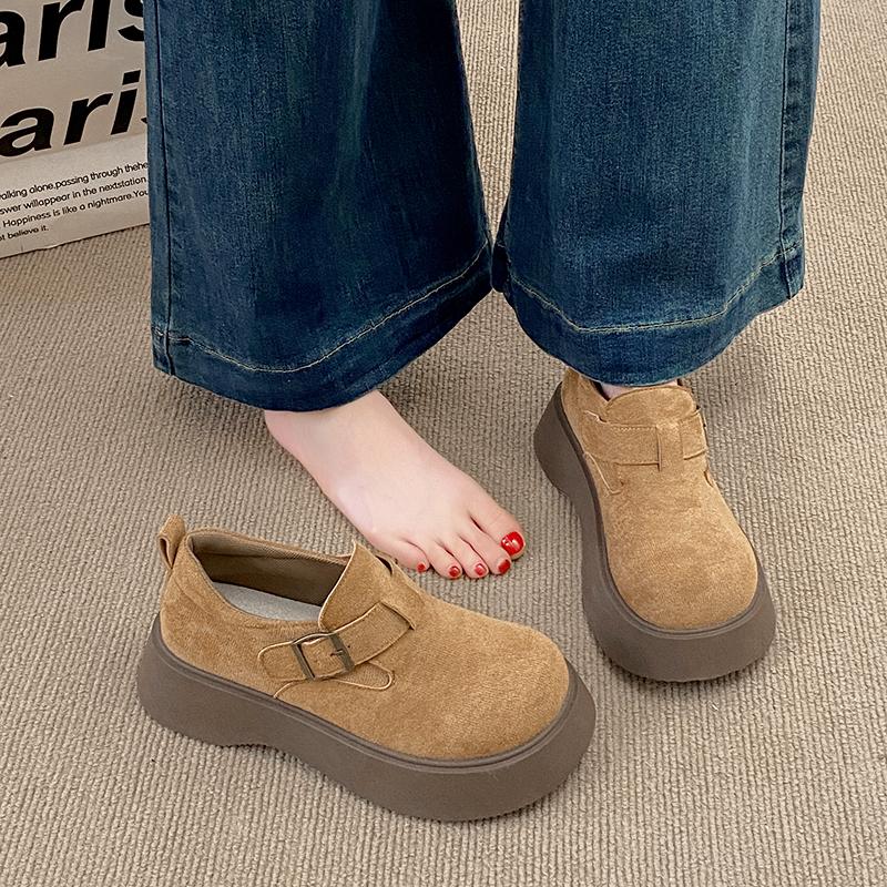 Mote CRLAYDK Designer Plattform Loafers for Kvinner Chunky Slip On Penny Komfort Casual Mote Business Damer Arbeid Mellomhæler Sko