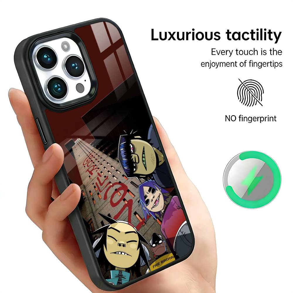 Rock Band G-gorillaz Phone Case For IPhone17 16 15 14 13 12 11 Plus Pro Max Plus Wireless Charger Cover Funda iPhone12