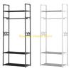 F26C Clothing Rack Garment Rack with Bottom Shelf for Hanging Clothes Coat Skirts Shirts Sweaters Shoe Rack Storing Shoes