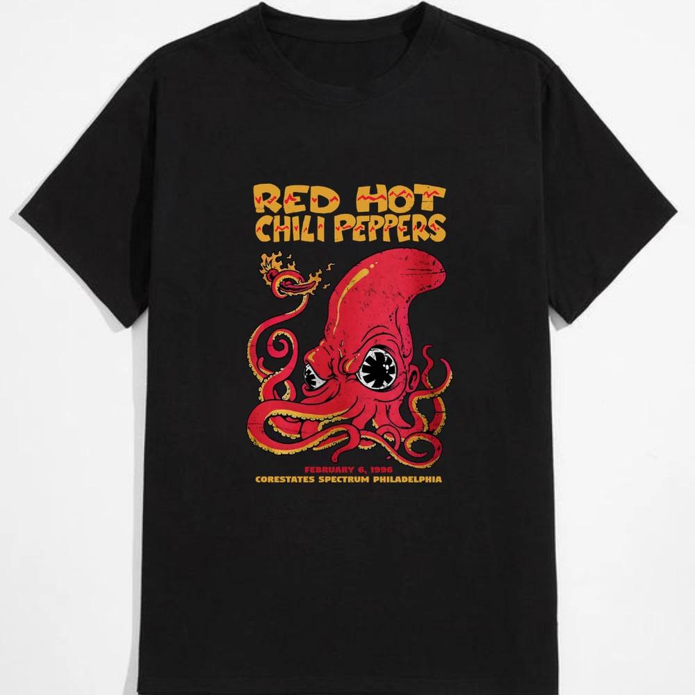 Vintage Red Hot Chili Peppers 1996 Tour Graphic Black Unisex Tshirt Fan Gift S