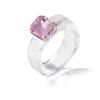 Bague Unique en Acrylique Transparent avec Strass Colorés Épais Mode Couleur Dopamine pour Femmes Filles Bijoux de Fête