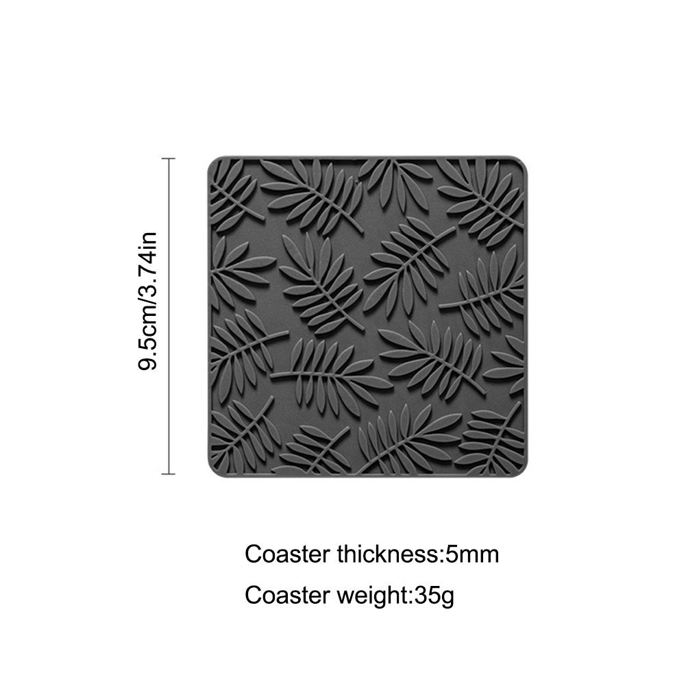 Cup Coaster Silicone Heat Resistant Coffee Mug Table Mat Reusable Household Pad Ribbed Tableware Placemat Protector