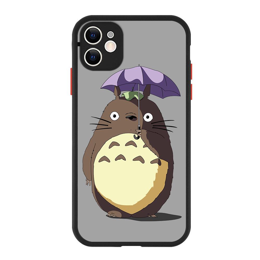 Χαριτωμένη Θήκη Θωράκισης Αντικραδασμική Ματ Τηλεφώνου My Neighbor Totoro Για iPhone 13 14 12 11 Pro Max XR XS X 7 8 Plus Σιλικονούχο Κάλυμμα Μπούμερ