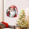 Christmas Cartoon Santa Stickers: Festive Wall Decor for Restaurants & Parties