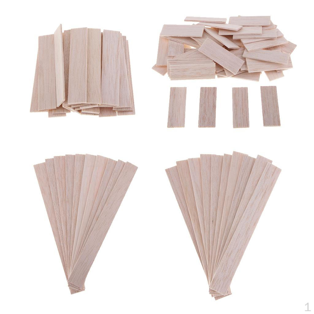 

100 шт. Круглые бальзовые деревянные палочки для рукоделия Плоские дюбели 5+15+18+9 см