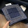 European and American style scarf square scarf imitation silk 71cm retro cashew print literary headband suit with decorative scarf