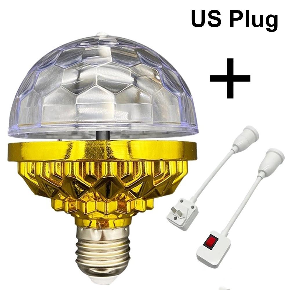 1Pcs Crystal RGB Projection Lamp E27 DJ Disco Ball Light  Wedding Lighting