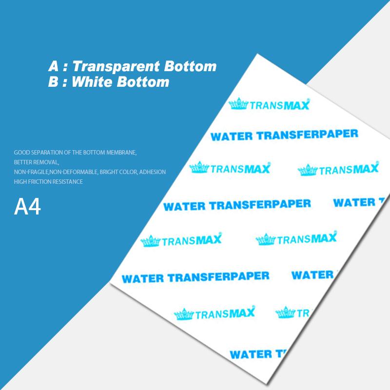 5 pcs A4 Size Inkjet Water Slide Decal Paper Transparent Printing Water Transfer Paper Clear Inkjet Waterslide Decal Paper