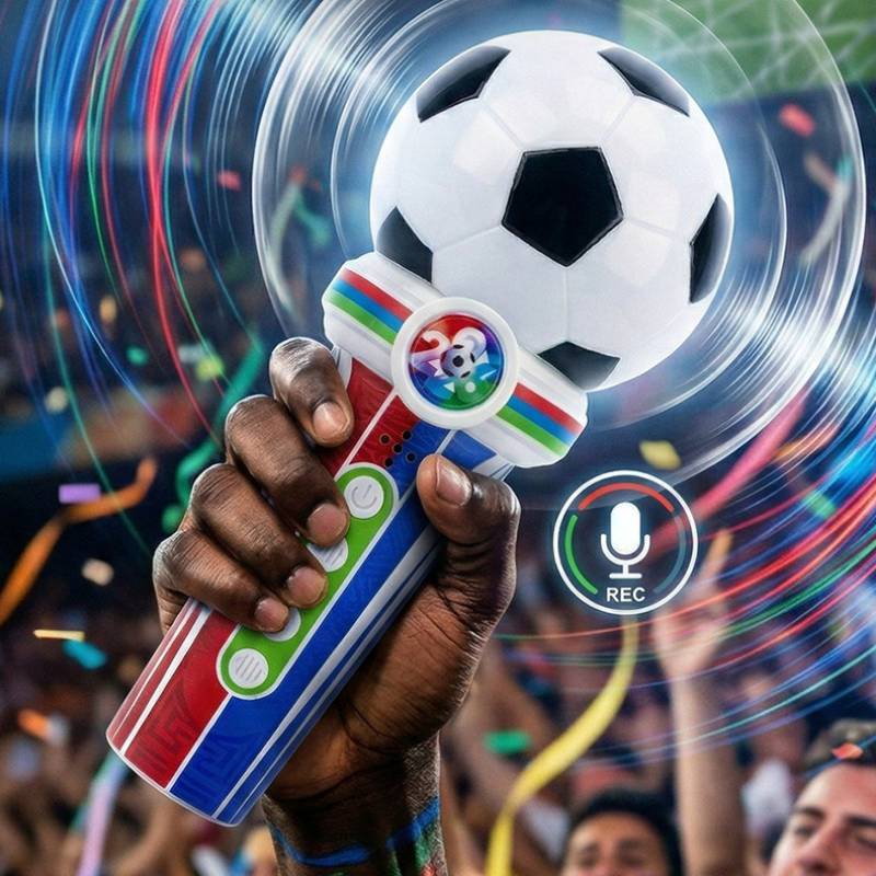 The 23rd World Cup Toy Microphone For Kids With Sound Effects For Soccer Fans