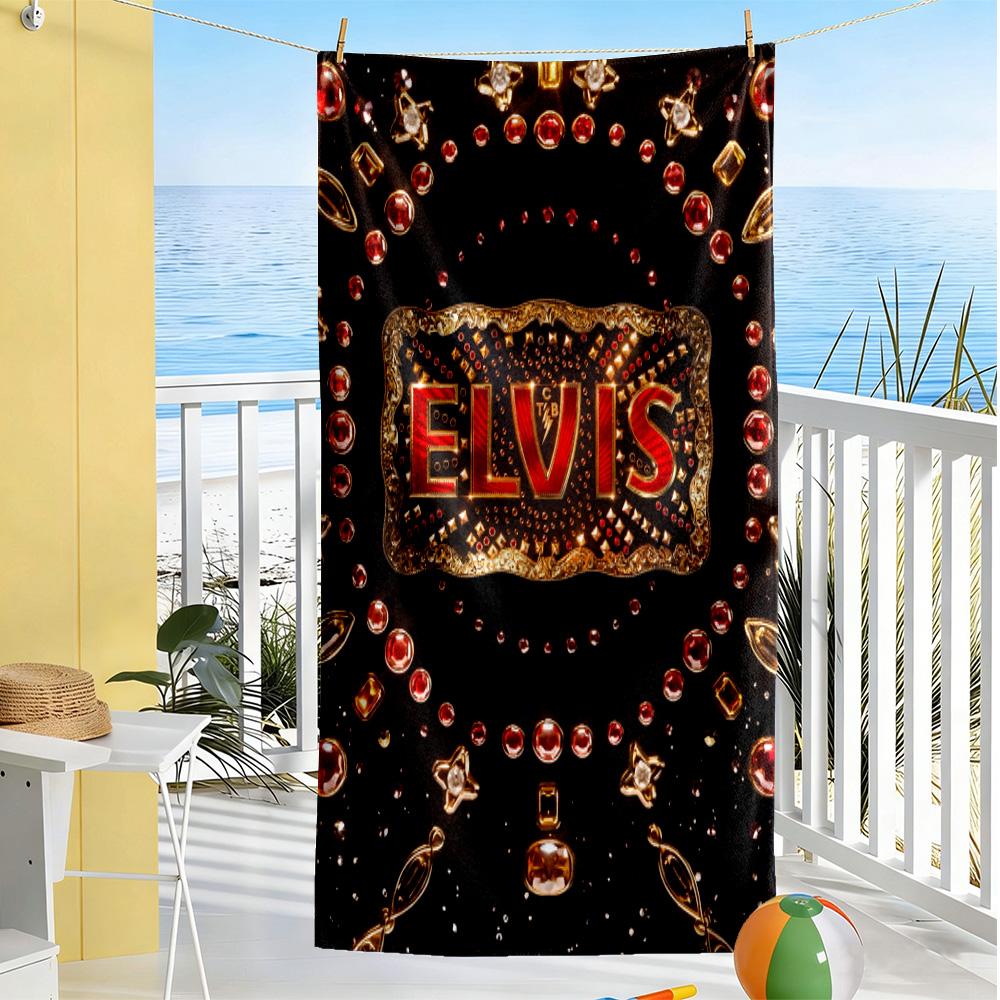 Elvis Presley Legenda Ręcznik Plażowy Miękki Trwały Szybkoschnący Wygodny Lekki