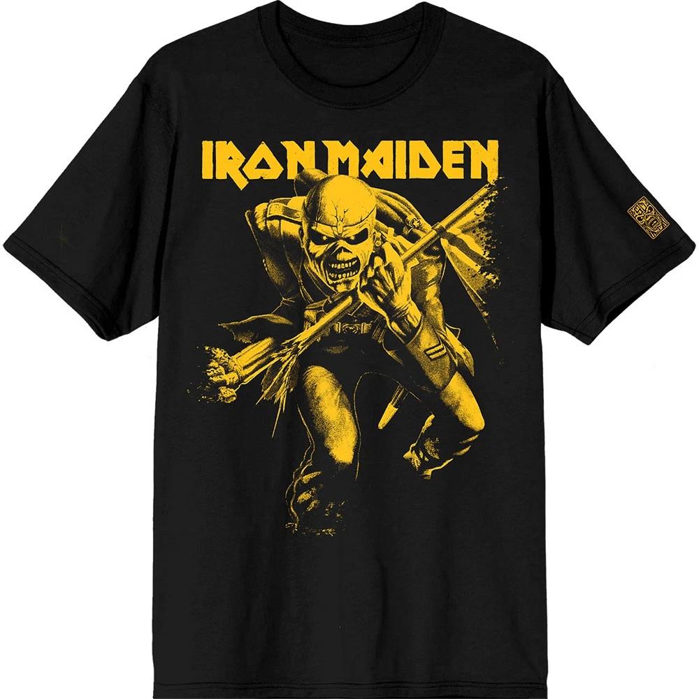 Iron Maiden 50 Trooper Crop Yellow Official Tee T-Shirt Mens
