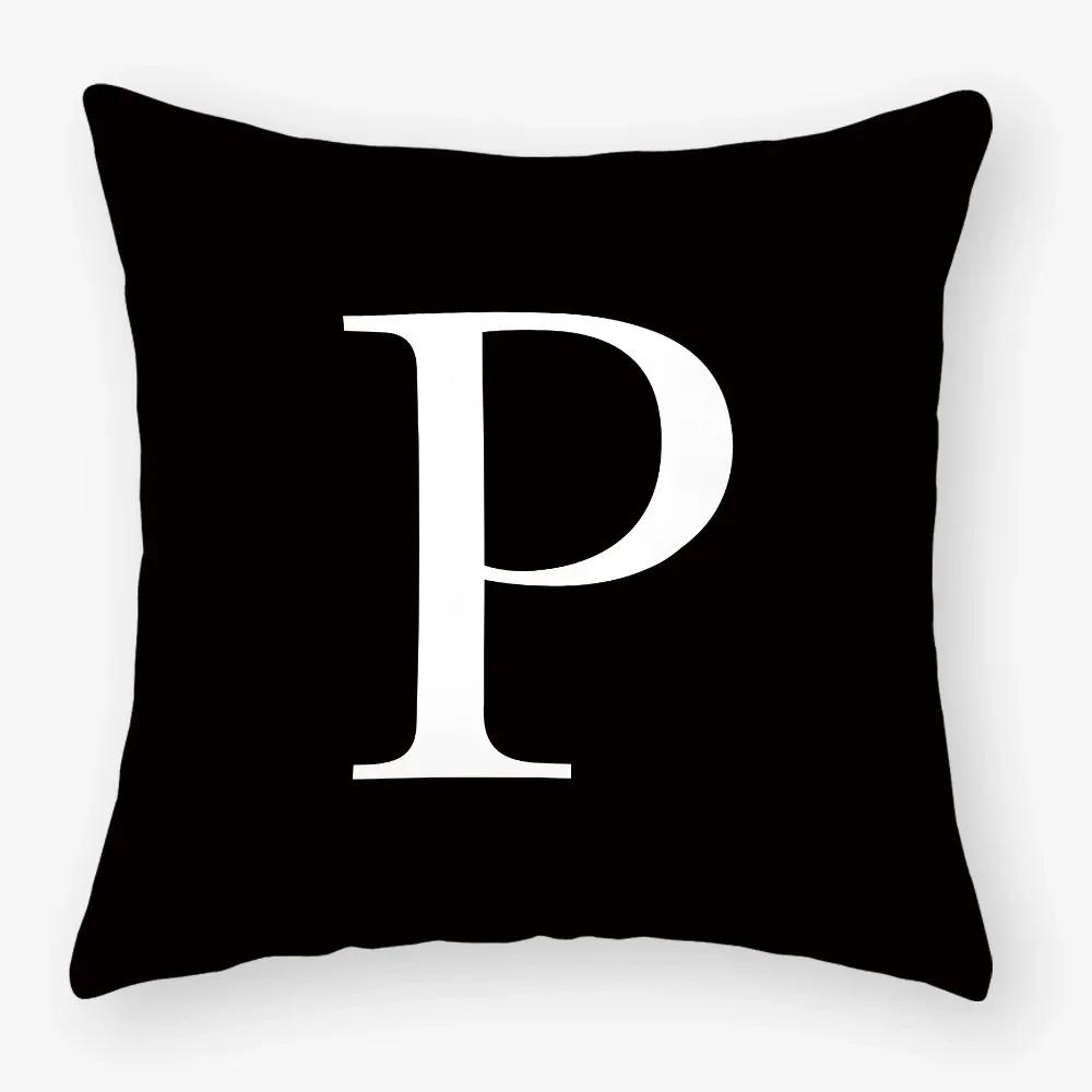 White Letter Cushion Cover X Polyester Pillowcase Sofa Cushions Decorative Throw Pillows Cover Home Decoration Pillowcover