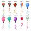 Giant Size Hot Air Balloon Rainbow Colors Color-changing Film Rainbow Decoration Striped Tie Dye Plastic Material Wind Spinner