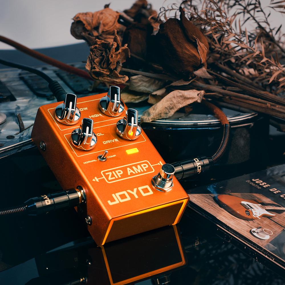 JOYO R-04 ZIP AMP Overdrive Pedal Rock Compression Tone with Gain COMP True Bypass Overdrive Effects Electric Guitar Pedal