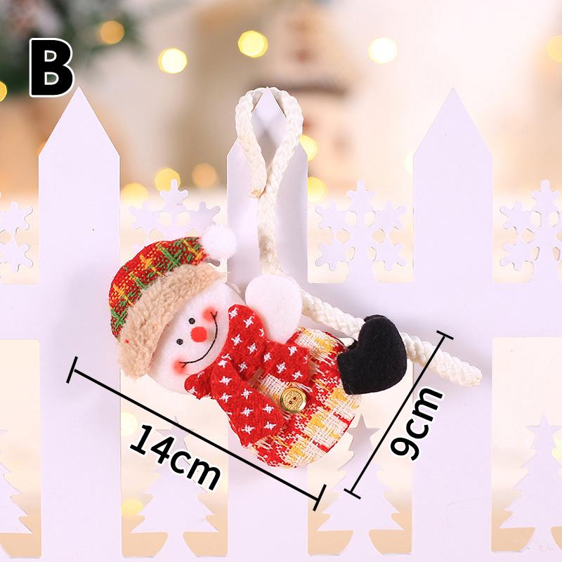 Christmas Santa Claus Dolls Dancing Snowman Deer Bear Cloth Puppet Christmas Tree Small Hanging Pendant Home Craft Decor Gift