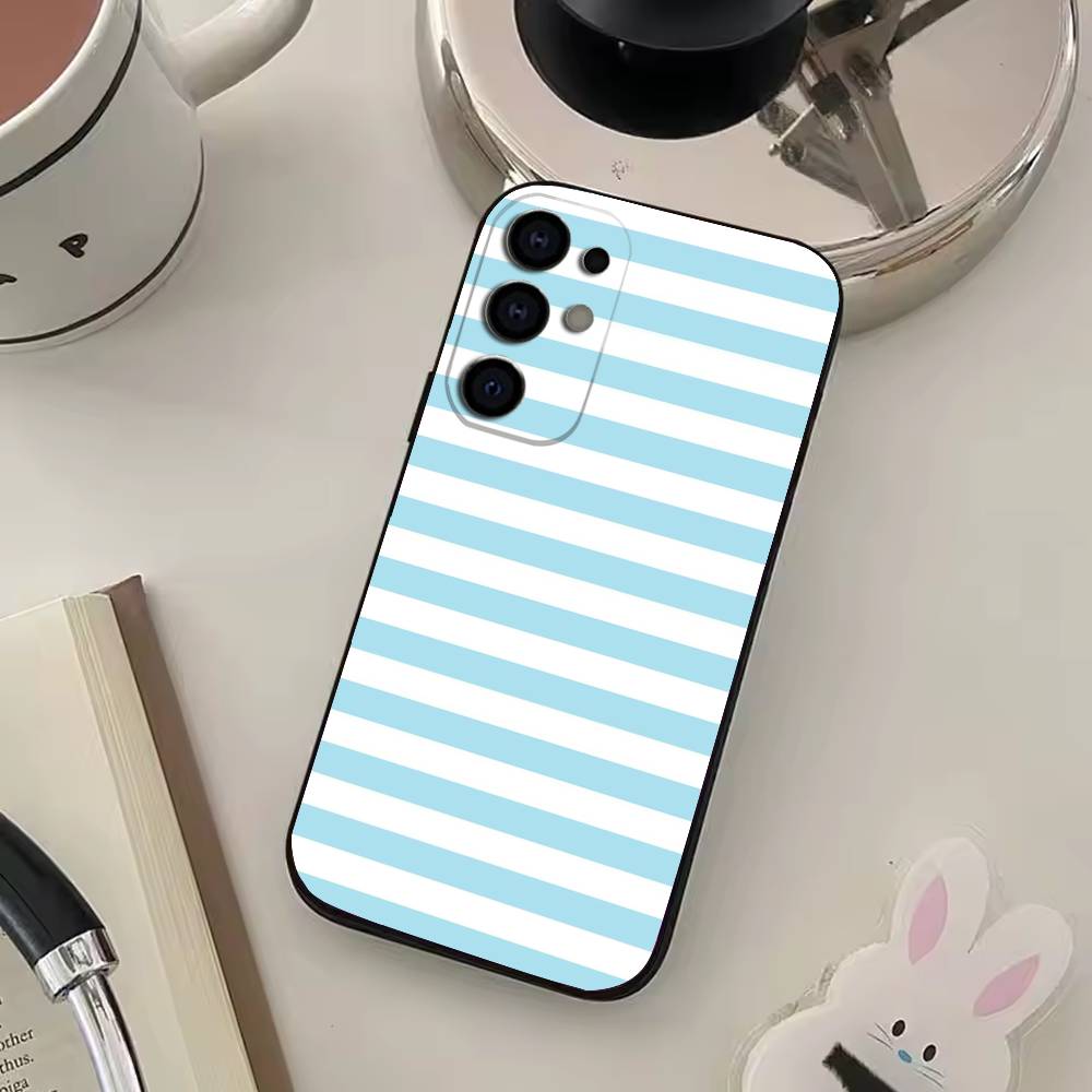 

light blue striped Phone Case For Samsung S25,S24,S21,S22,S23,S30,Ultra,S20,Plus,Fe,Lite,Soft Black Cover Samsung S21Ultra