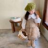 Girls' Wool Ribbon Knitted Waistcoat - 2024 Autumn/Winter Korean Style