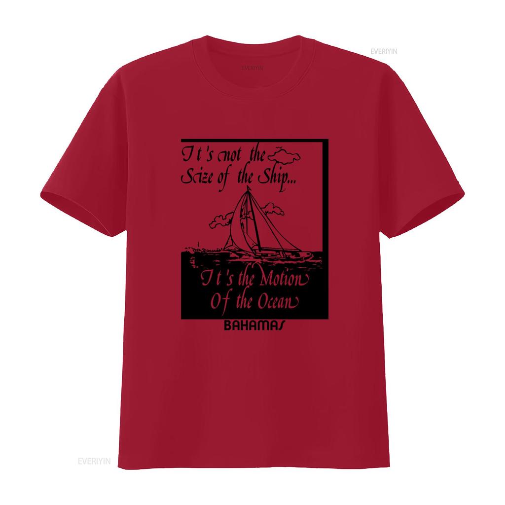 Vintage Its Not The Size Of Ship T Shirt Motion Ocean Large Print vintage Washed Comfortable fashion Soft Unisex Stylish