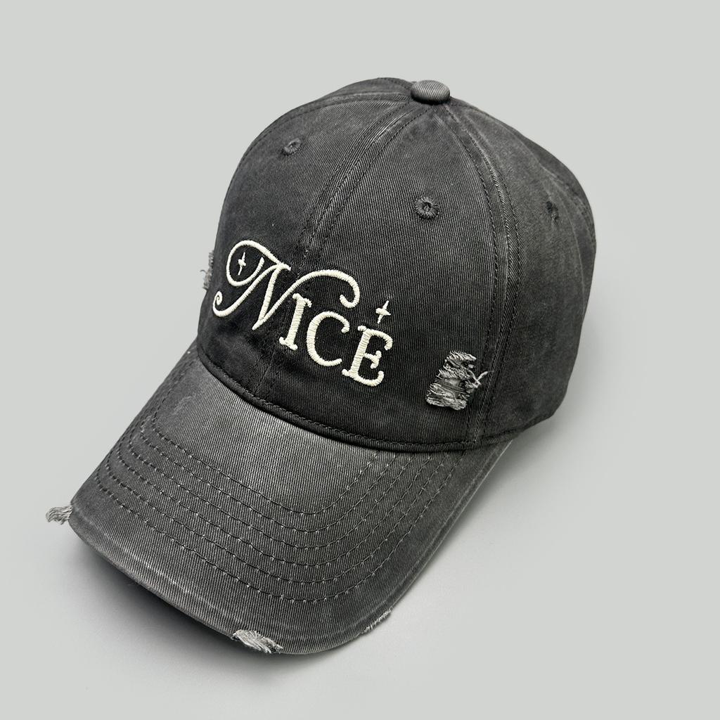 Spring And Summer Hole Design Embroidered Nice Letter Baseball Cap Men'S And Women'S Sunshade Retro Personalized Cap