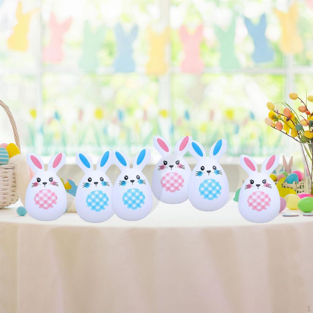 6 Pieces Easter Colorful Eggs Basket Filler Reusable Lightweight Party Decor Ornament for