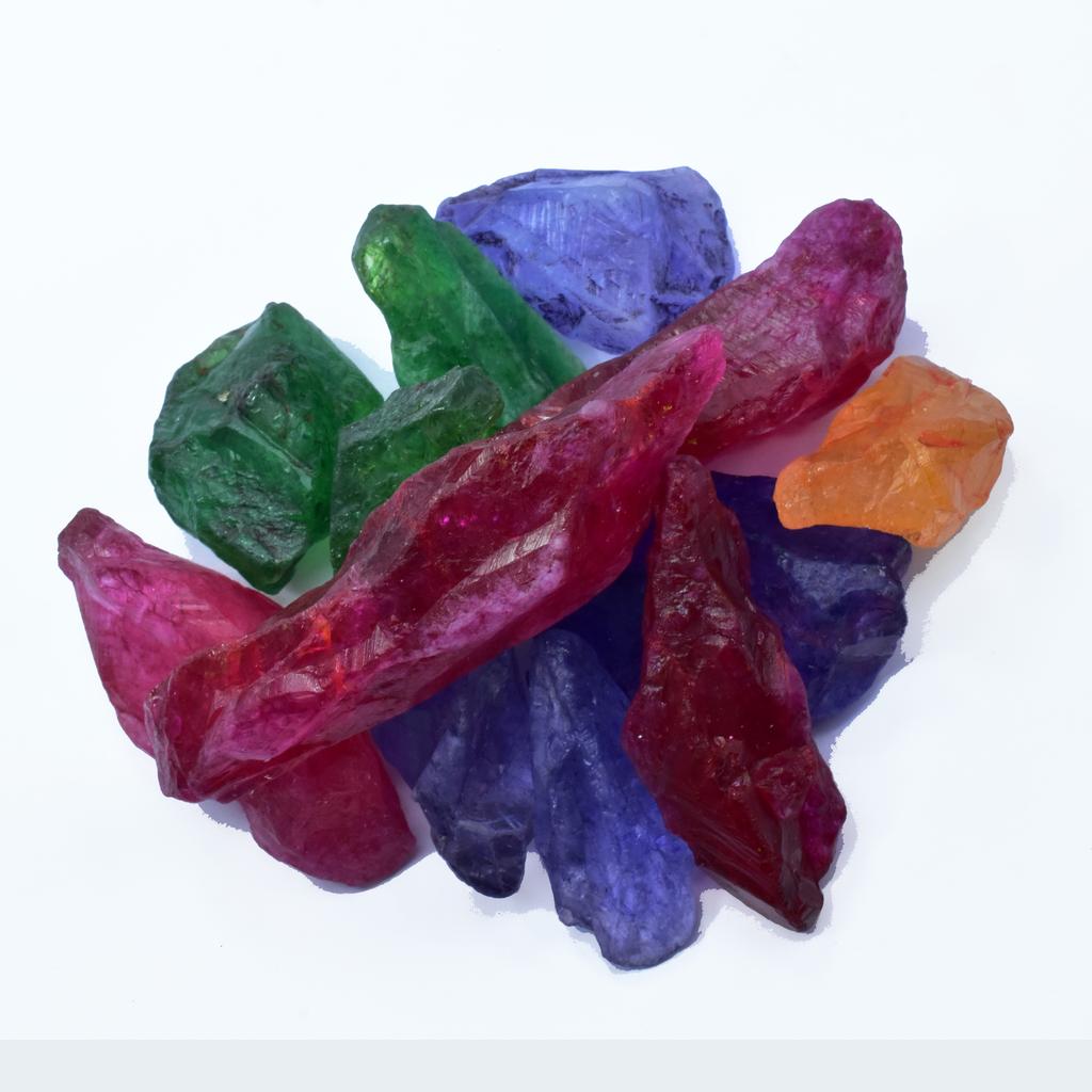 Natural Mix Sapphire 135 Ct Rough Earth Mined CERTIFIED Loose Gems Uncut Rough