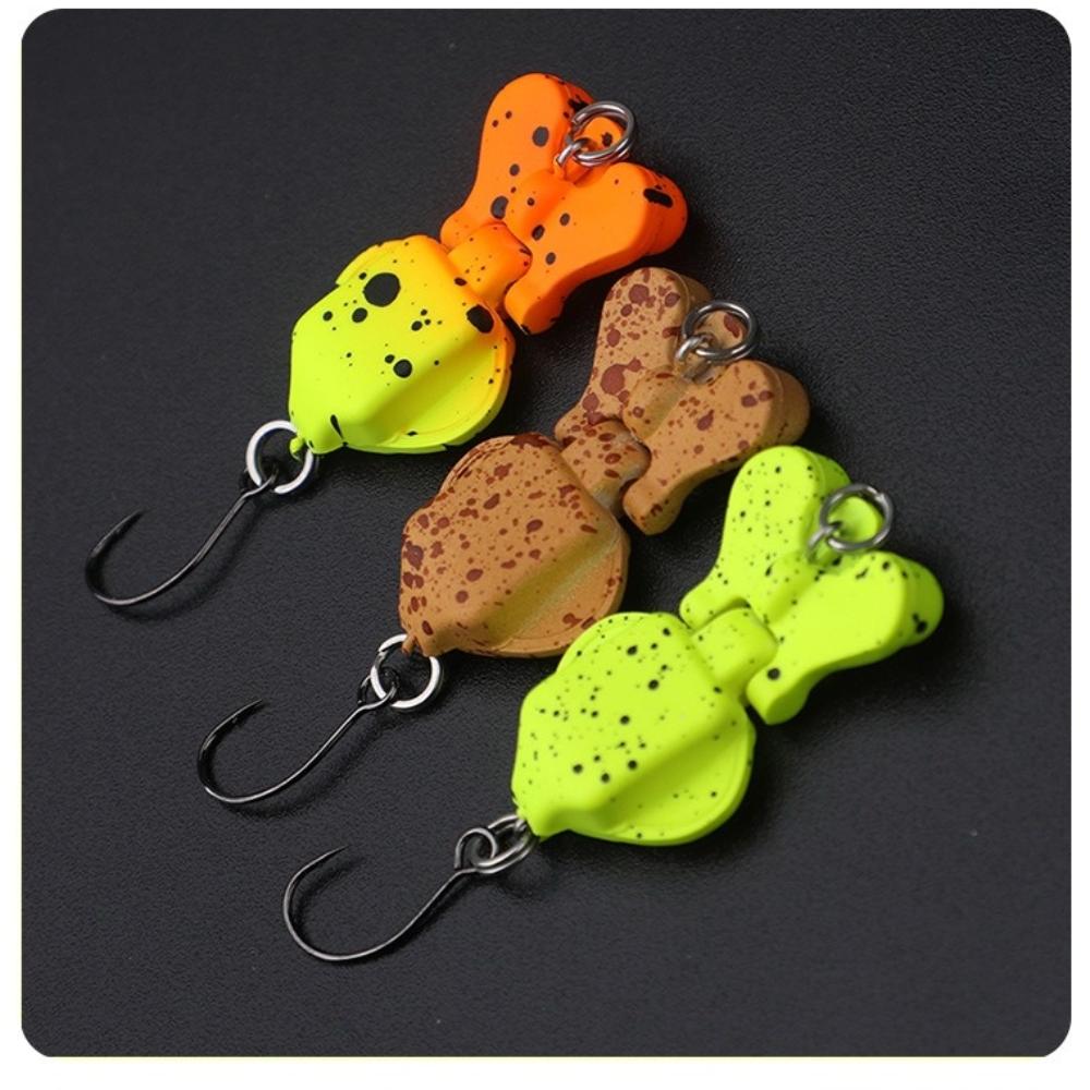 1Pcs Metal alloy 3D Fishing Lure Two sections Artificial Bait Durable Sea Fishing Tackle  Outdoors