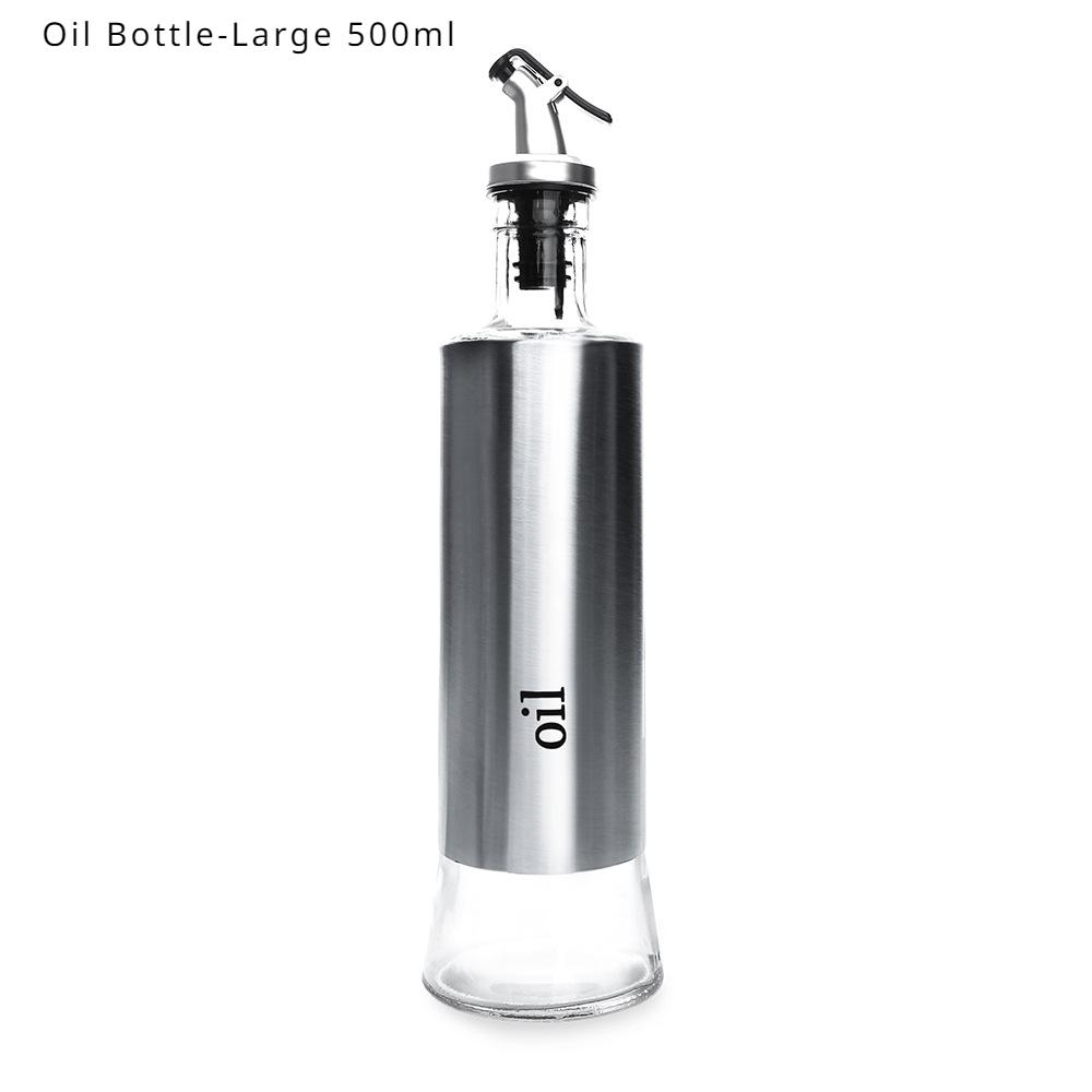 HANYANG Edelstahl-Gewürzflasche zum Ausgießen von Ölkrug, Sojasaucenflasche, Essigflasche, Glasflasche, Weinflasche, Essigglas, Sprühölflasche