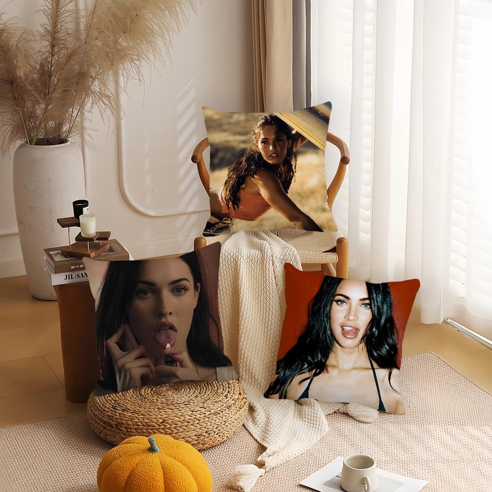 Actor Megan F-Fox Pillow Case Office Cushions Suitable For Sofa Car Bedroom Decorative Cushion Cover